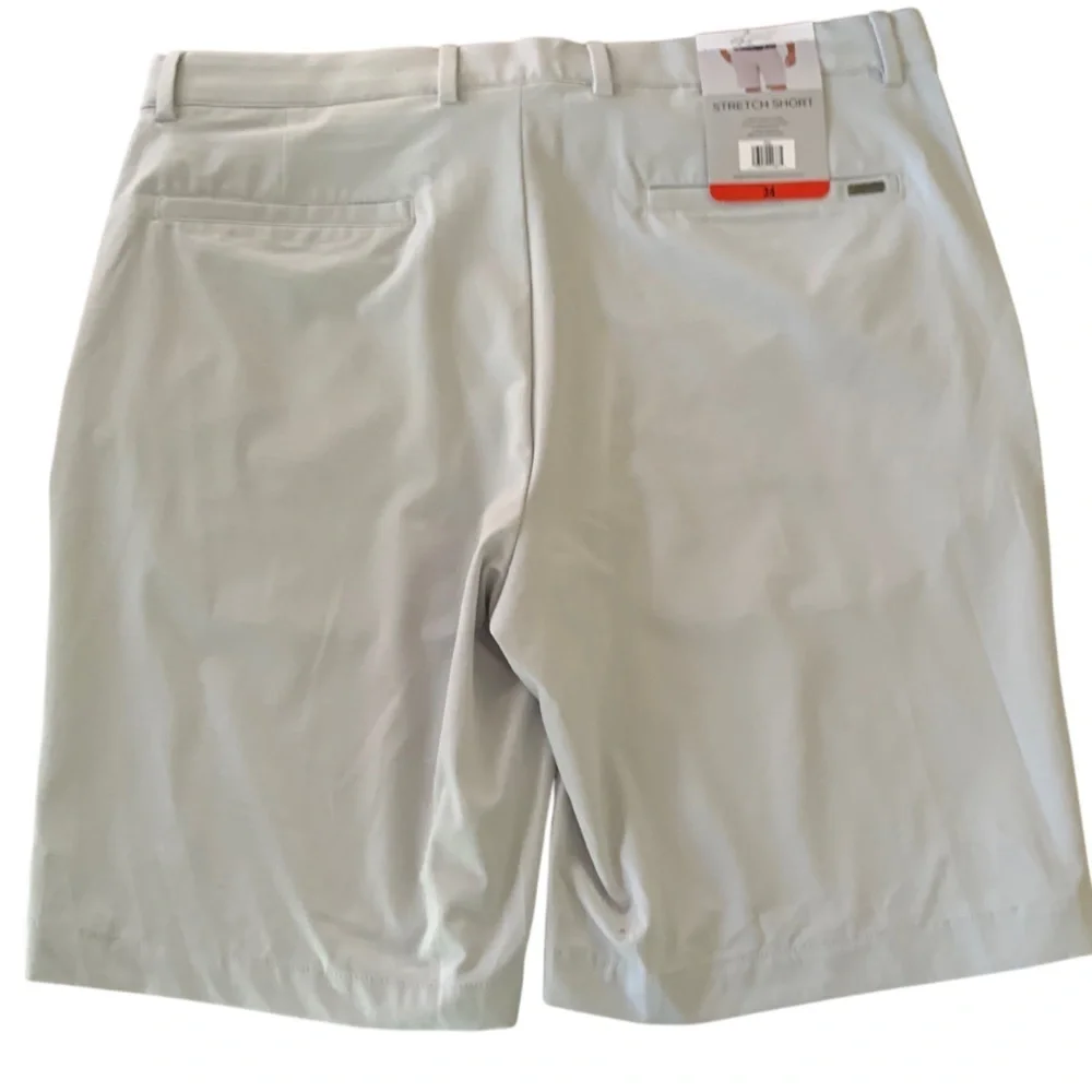 Greg Norman Light Gray Lightweight Stretch Golf Performance Shorts Sz 34